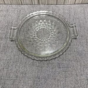 Elegant Glass Tidbit Tray